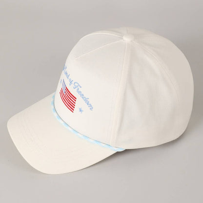 The Land of Freedom Flag Embroidered Trucker Hat