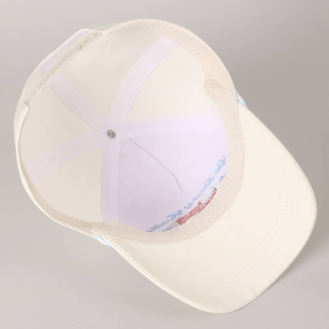 The Land of Freedom Flag Embroidered Trucker Hat
