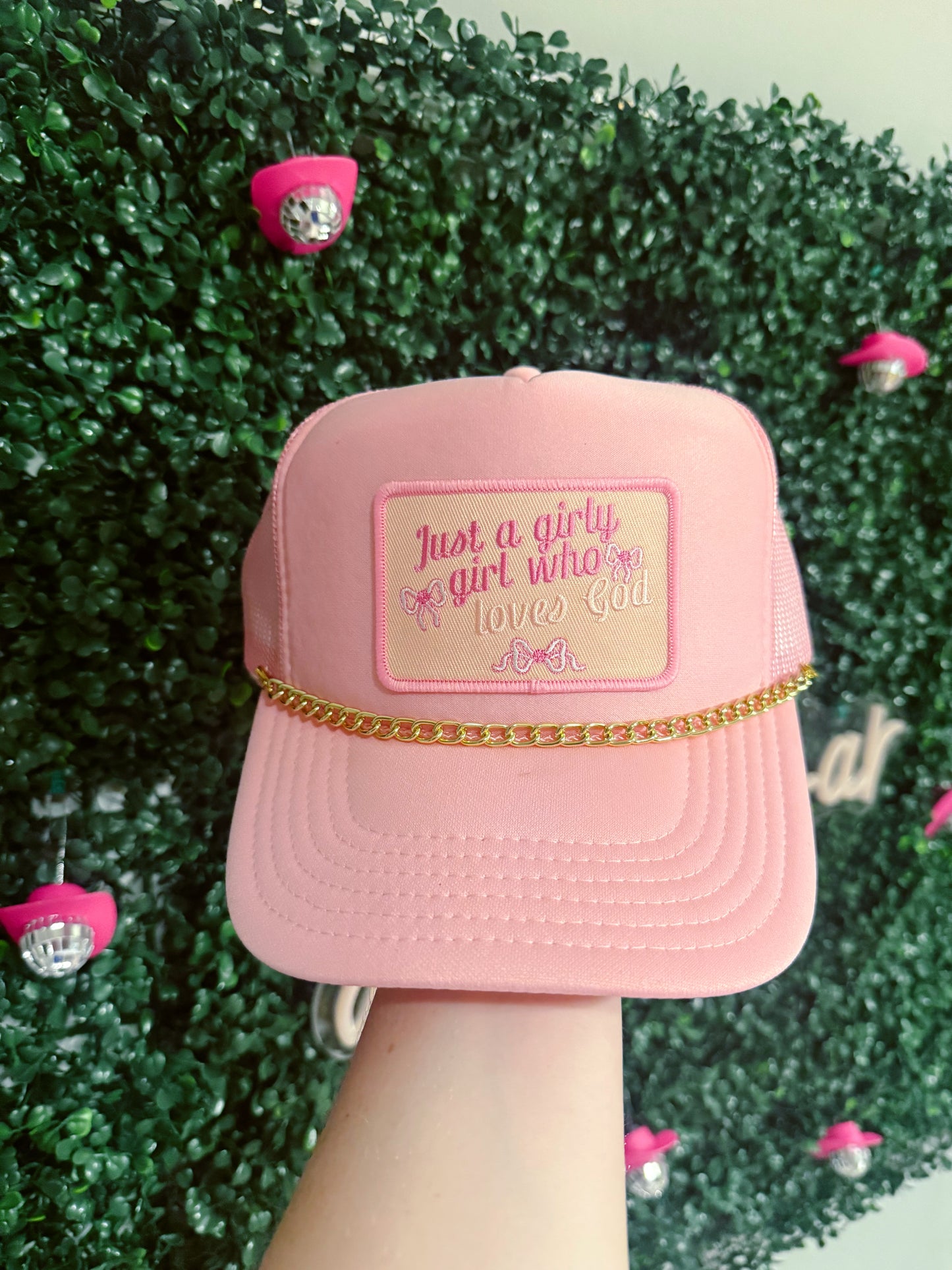 Just a Girly Girl Who Loves God Trucker