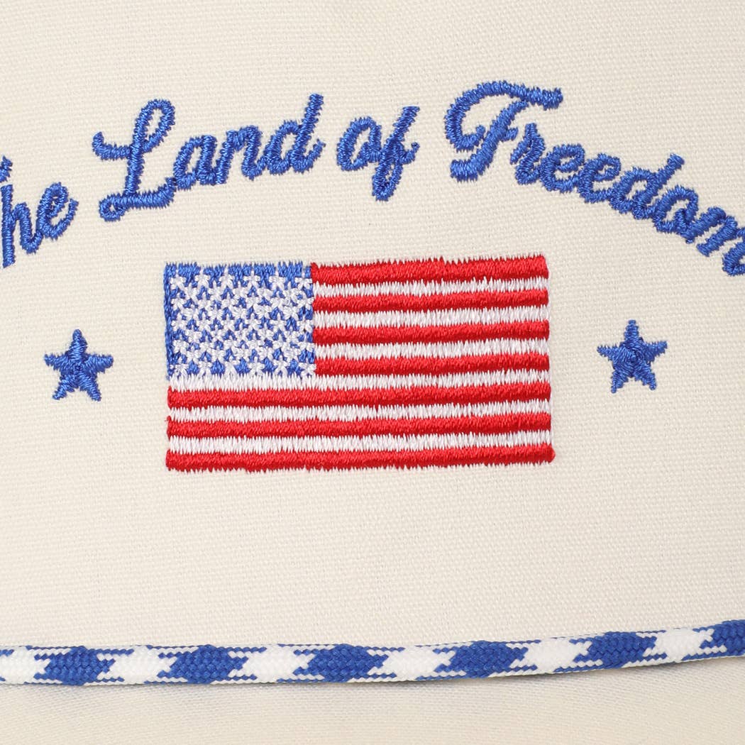 The Land of Freedom Flag Embroidered Trucker Hat